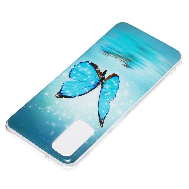 Maskica Samsung Galaxy S20 Fluorescentni Plavi Leptir