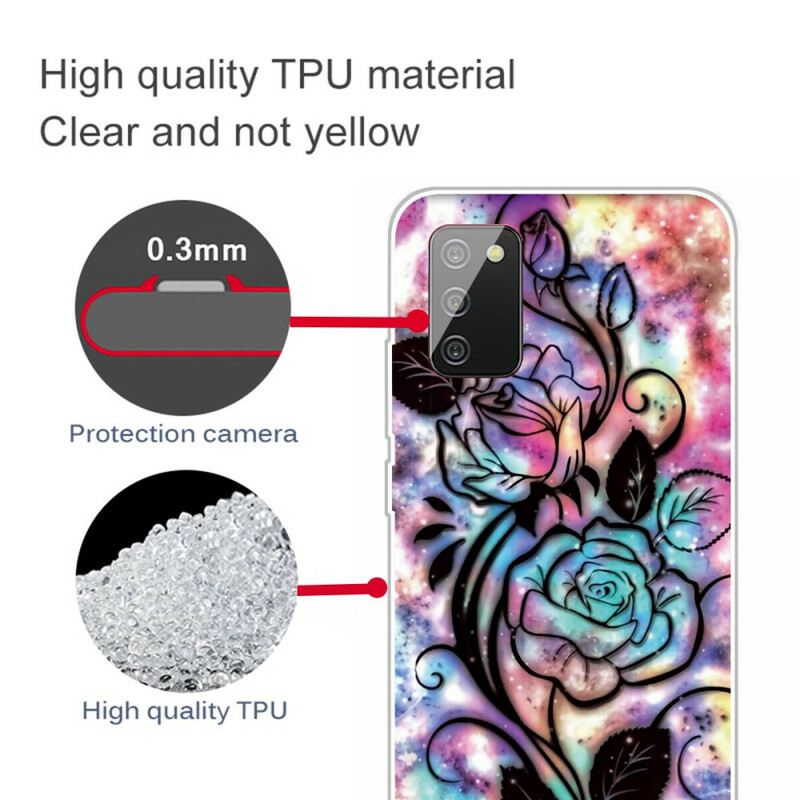 Maskica Samsung Galaxy A02s Grafički Cvijet