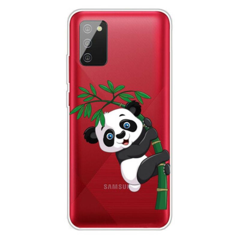 Maskica Samsung Galaxy A02s Panda Bez Šavova Na Bambusu