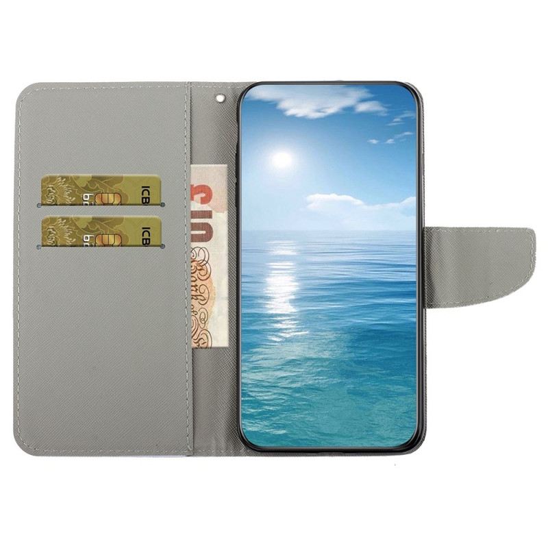 Flip Futrola Xiaomi Redmi Note 13 Pro 4g Maskice Za Mobitele Žuto Cvijeće I Leptiri S Remenom