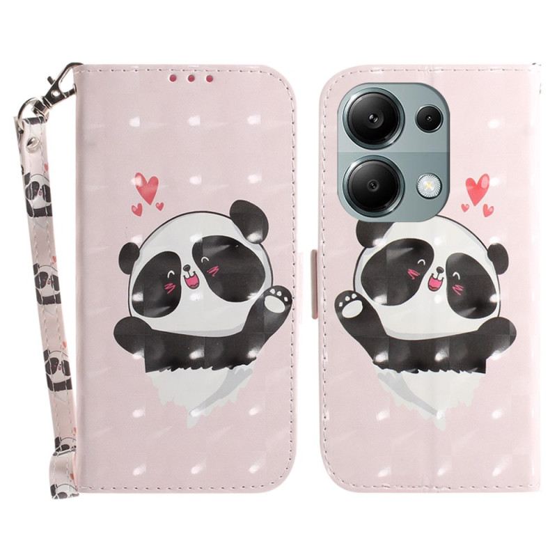 Kožna Futrola Xiaomi Redmi Note 13 Pro 4g Panda Love With Strap