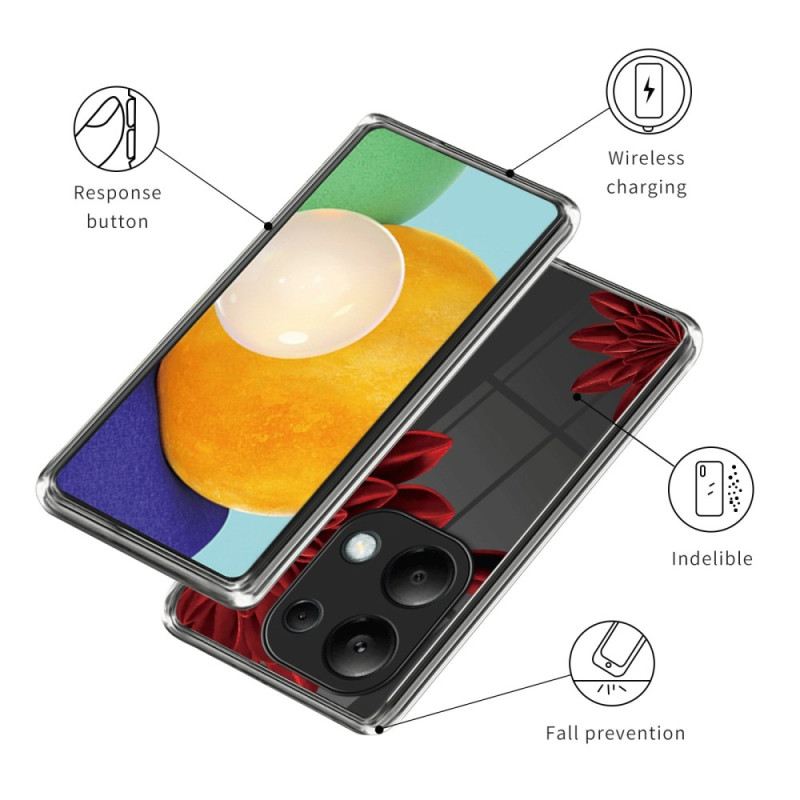 Maskica Xiaomi Redmi Note 13 Pro 4g Crveni Cvijet