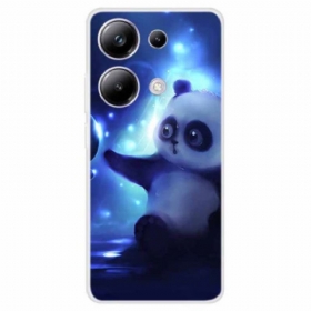 Maskica Xiaomi Redmi Note 13 Pro 4g Panda Na Plavoj Pozadini