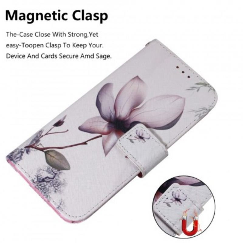 Flip Futrola Samsung Galaxy A40 Cvijet Dusty Pink