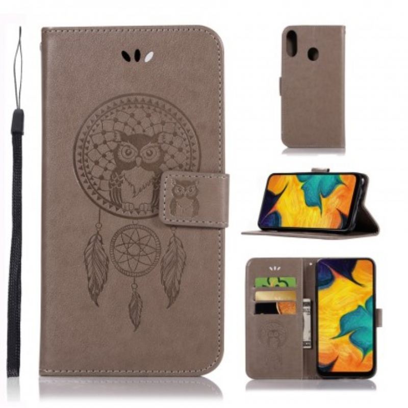 Kožna Futrola Samsung Galaxy A40 Efekt Kože Dream Catcher Owl