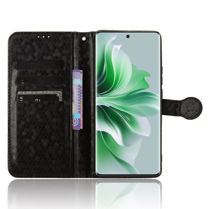 Kožna Futrola Oppo Reno 11 5g Sjajne Točkice S Remenom