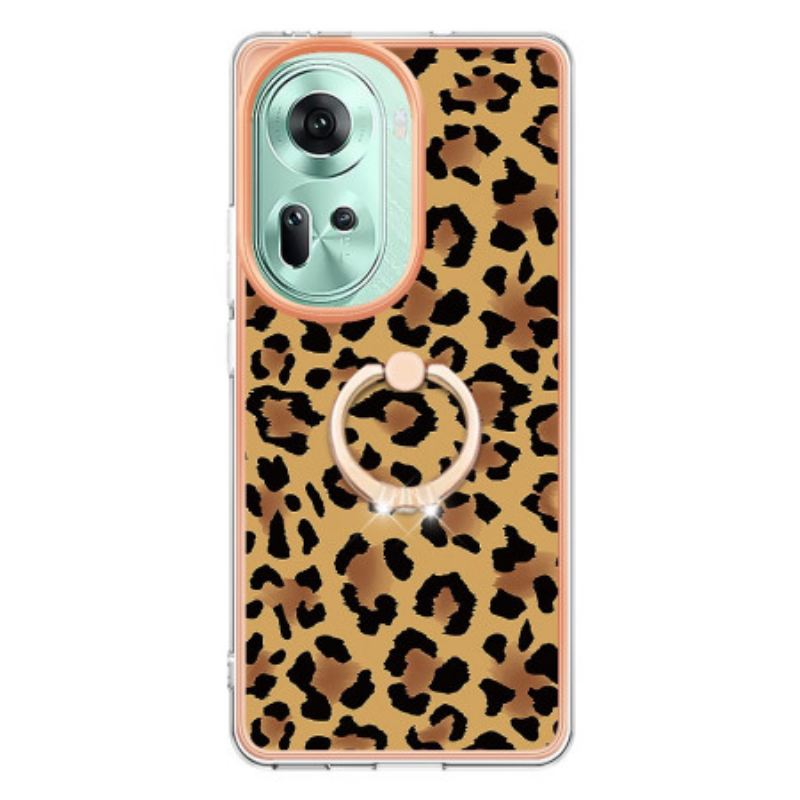 Maskica Oppo Reno 11 5g Maskice Za Mobitele Držač Prstena S Uzorkom Leoparda