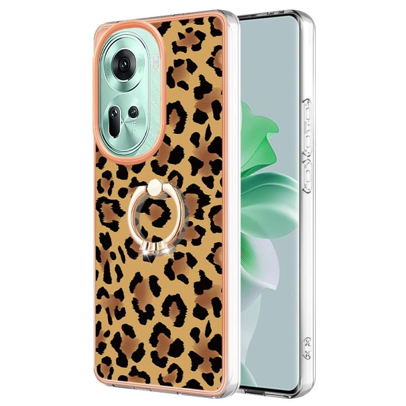 Maskica Oppo Reno 11 5g Maskice Za Mobitele Držač Prstena S Uzorkom Leoparda