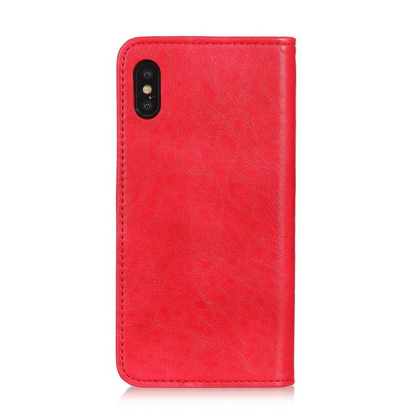 Flip Futrola Xiaomi Redmi 9A Kožna Futrola Teksturirana Podijeljena Koža