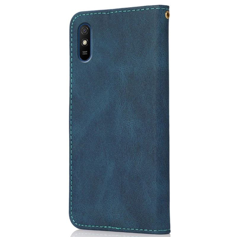 Kožna Futrola Xiaomi Redmi 9A Dvobojna Trokutasta Umjetna Koža