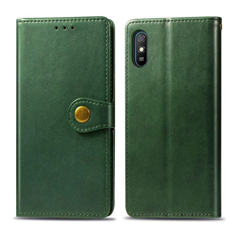 Kožna Futrola Xiaomi Redmi 9A Umjetna Koža I Vintage Kopča