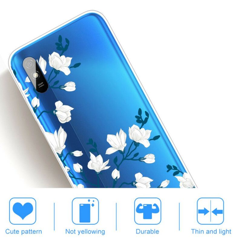 Maskica Xiaomi Redmi 9A Bijelo Cvijeće