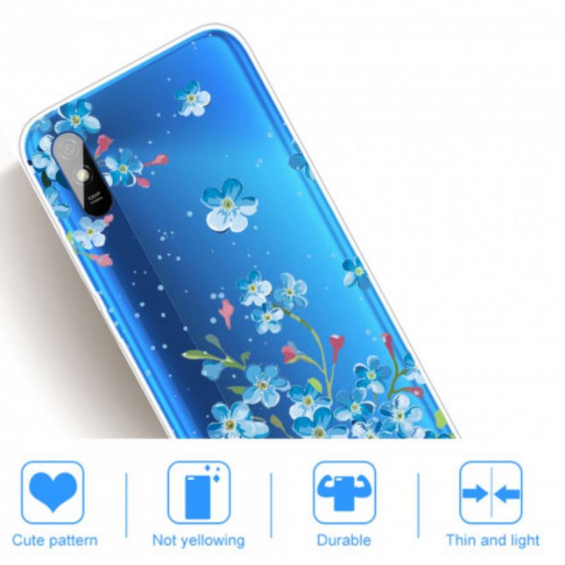 Maskica Xiaomi Redmi 9A Buket Plavog Cvijeća