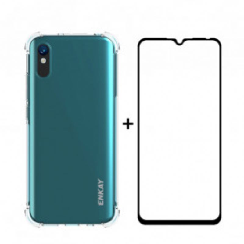 Maskica Xiaomi Redmi 9A Combo I Ekran Od Kaljenog Stakla Enkay