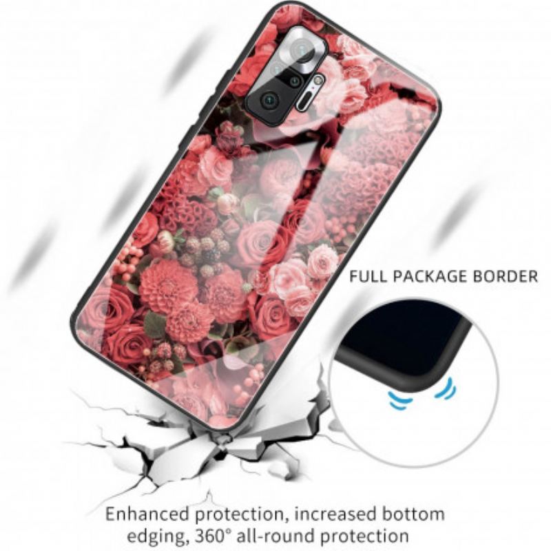 Maskica Xiaomi Redmi Note 10 Pro Rose Flowers Kaljeno Staklo