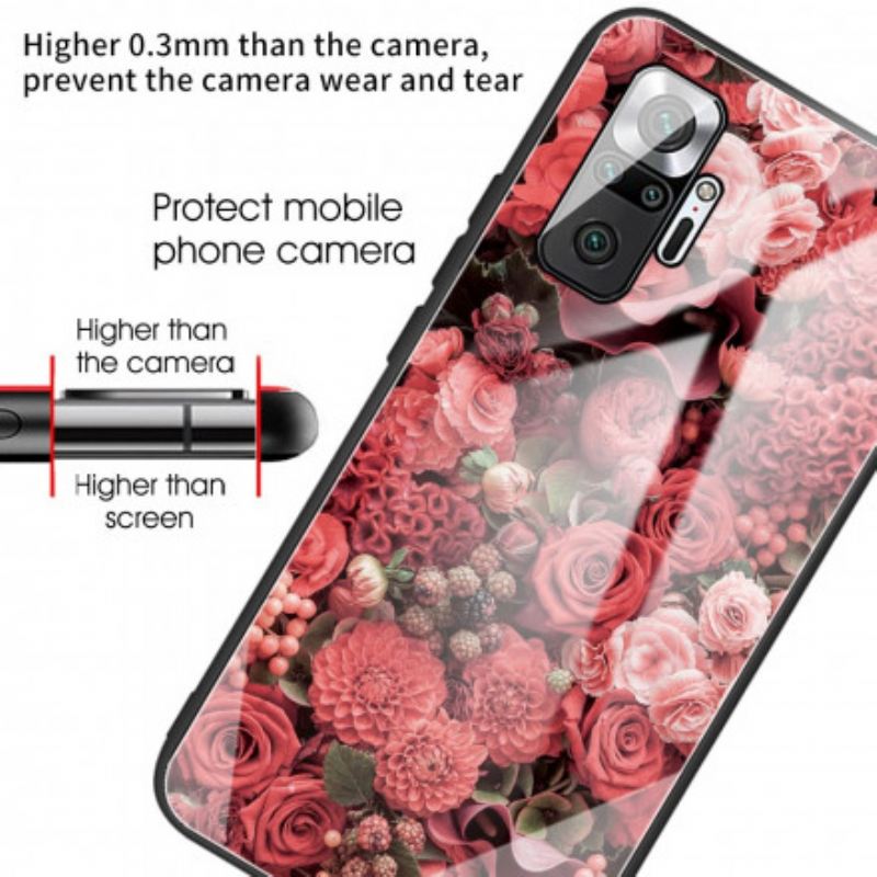 Maskica Xiaomi Redmi Note 10 Pro Rose Flowers Kaljeno Staklo