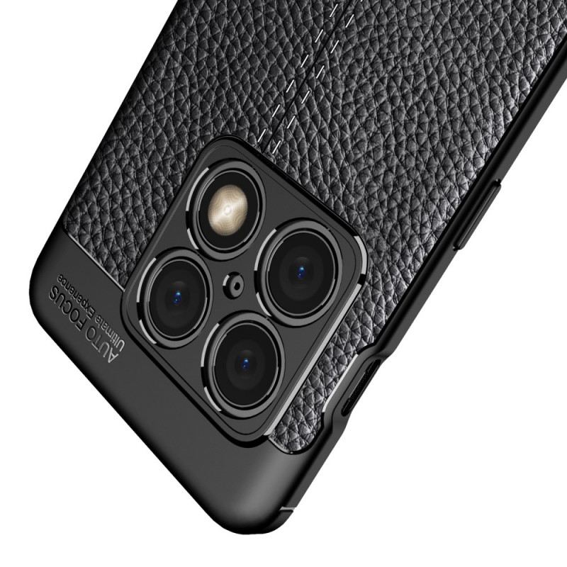 Maskica OnePlus 10 Pro 5G Efekt Dvostruke Linije Litchi Kože