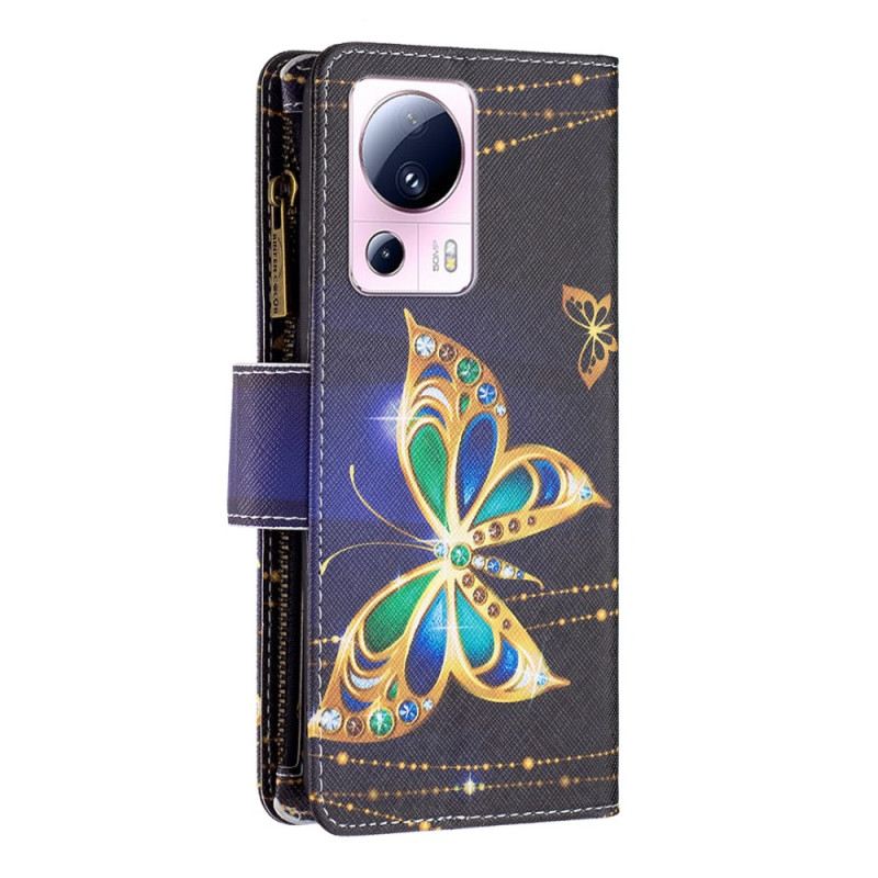 Futrola Xiaomi 13 Lite Novčanik Novčanik Golden Butterflies