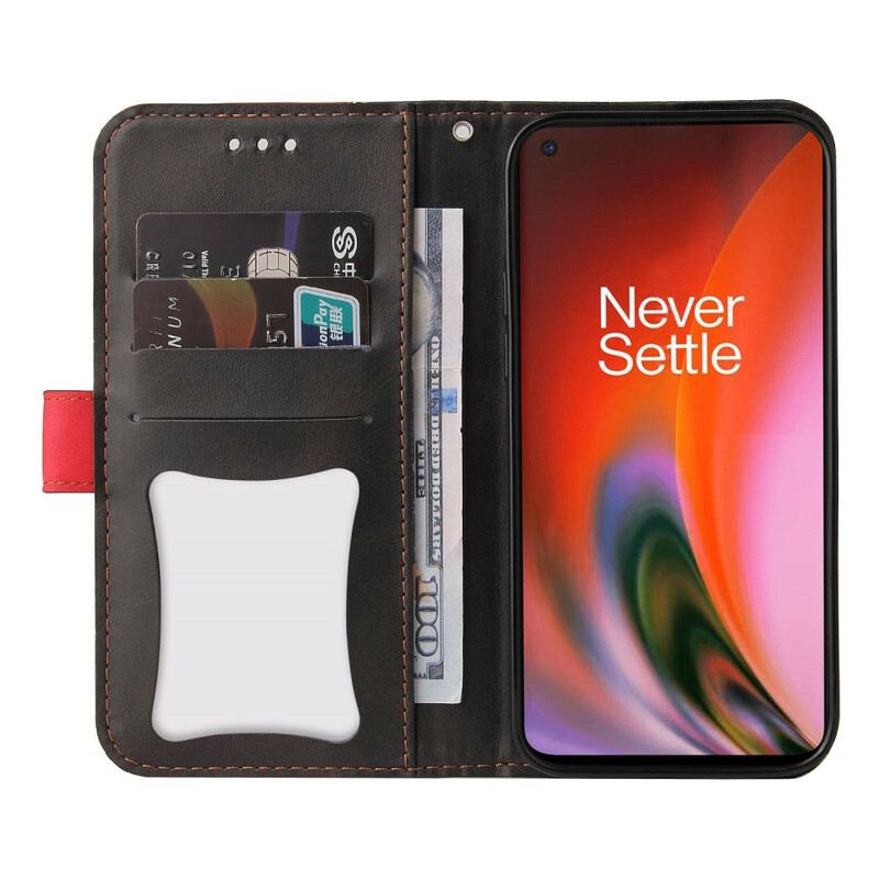 Futrola OnePlus Nord 2 5G Dvobojna Umjetna Koža U Boji