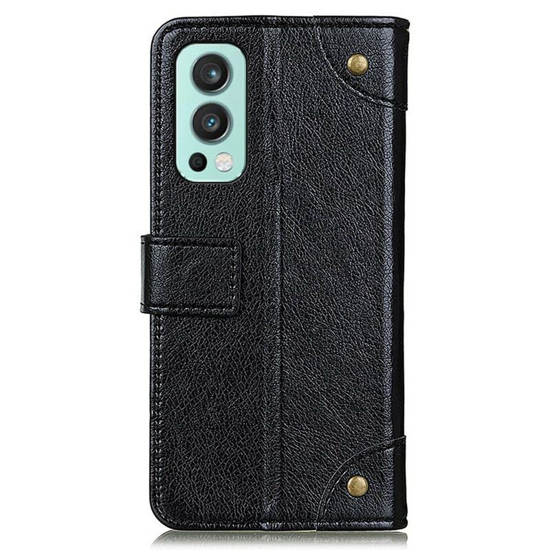 Futrola OnePlus Nord 2 5G Stilske Vintage Zakovice Od Nappa Kože