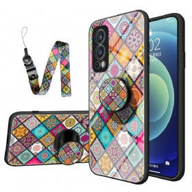 Maskica OnePlus Nord 2 5G Patchwork Magnetski Držač