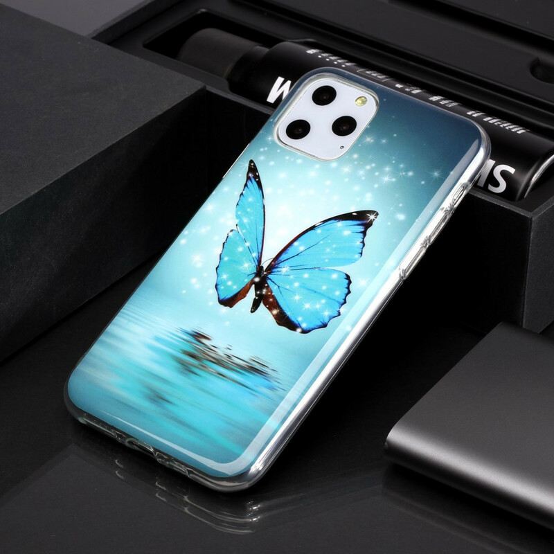 Maskica iPhone 11 Pro Fluorescentni Plavi Leptir