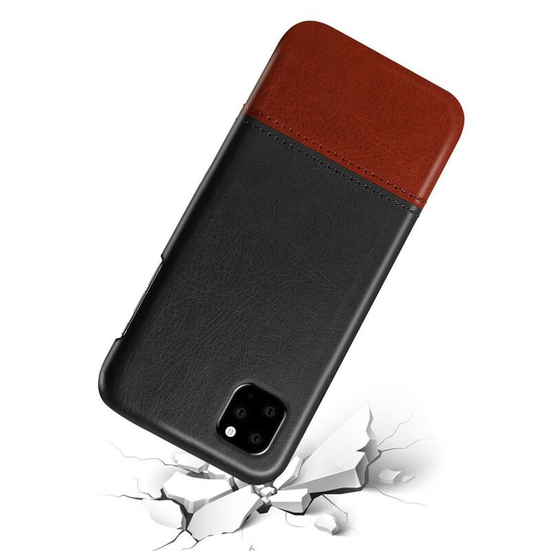 Maskica iPhone 11 Pro Ksq Dvobojni Kožni Efekt