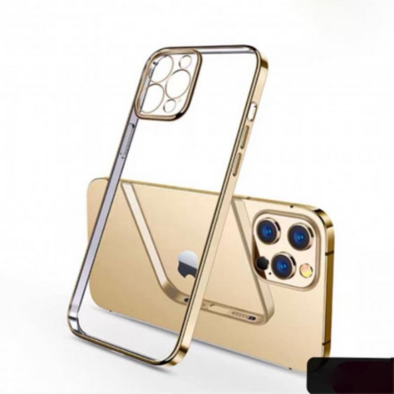 Maskica iPhone 11 Pro Transparent Metal Style Rubovi Sulada