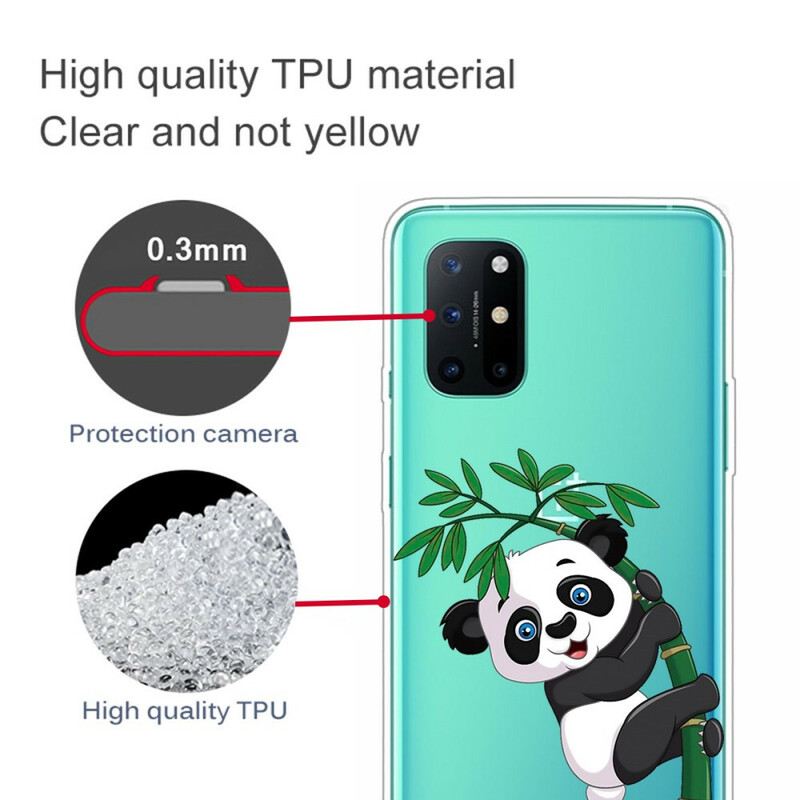 Maskica OnePlus 8T Panda Bez Šavova Na Bambusu