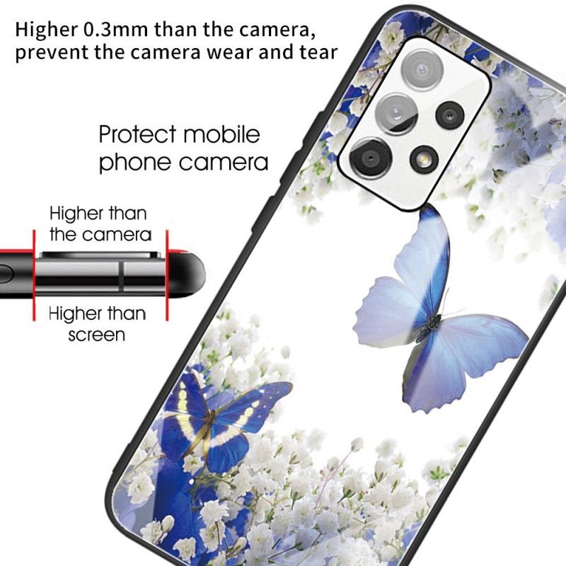 Maskica Samsung Galaxy A13 Butterflies Design Kaljeno Staklo