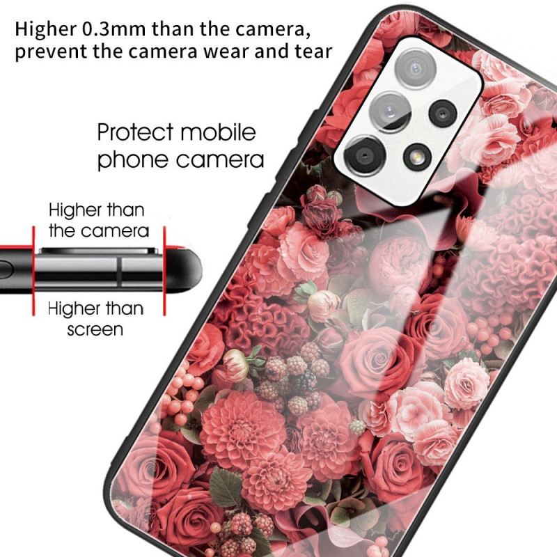 Maskica Samsung Galaxy A13 Rose Flowers Kaljeno Staklo