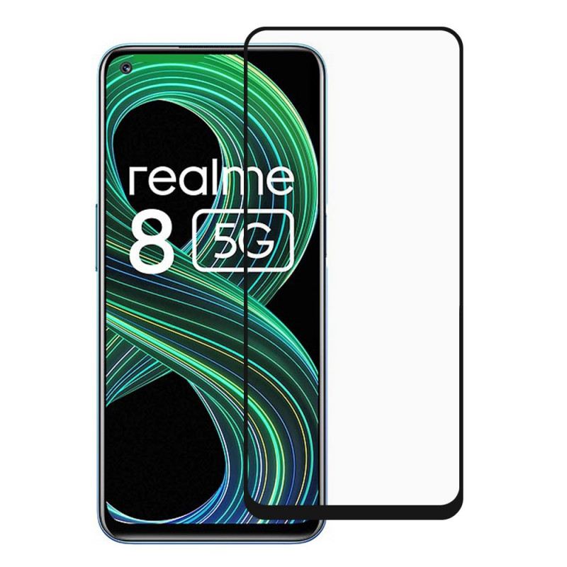 Zaštitno Staklo Od Kaljenog Stakla Realme 8 5G S Crnim Rubom