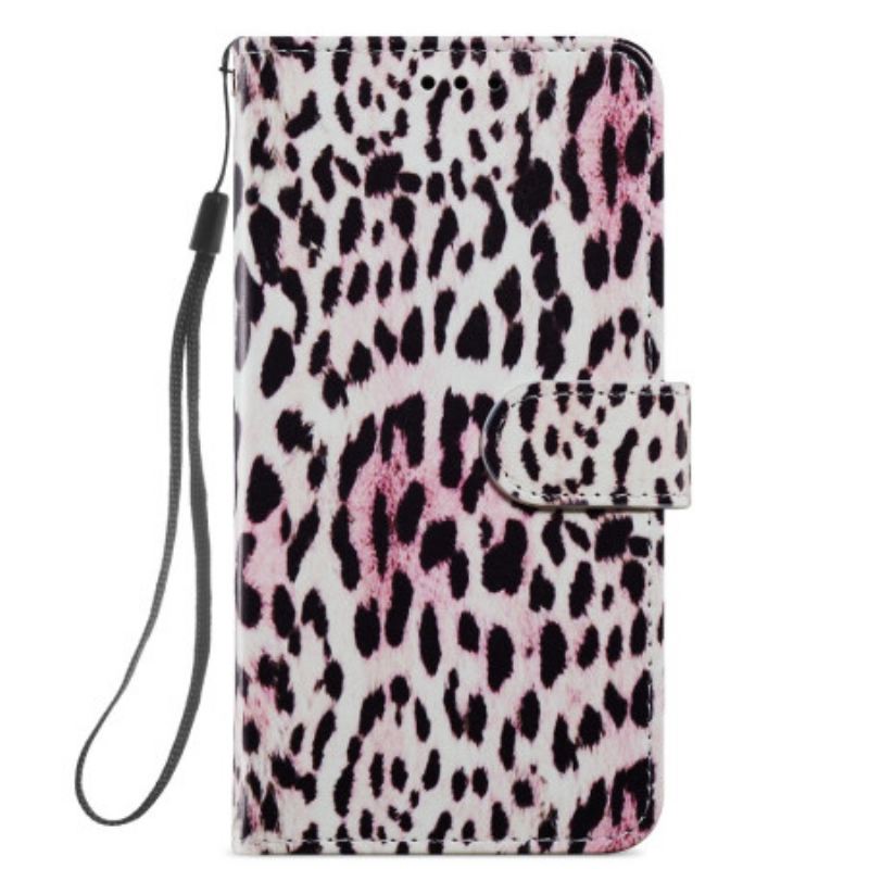 Flip Futrola Samsung Galaxy A34 5G Leopard Print S Remenčićima