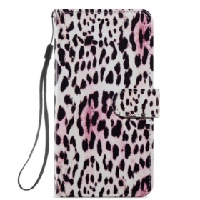 Flip Futrola Samsung Galaxy A34 5G Leopard Print S Remenčićima