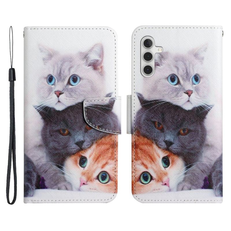 Flip Futrola Samsung Galaxy A34 5G Strappy Cat Family