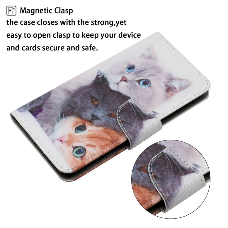 Flip Futrola Samsung Galaxy A34 5G Strappy Cat Family