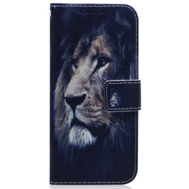 Kožna Futrola Samsung Galaxy A34 5G Lanyard Lion