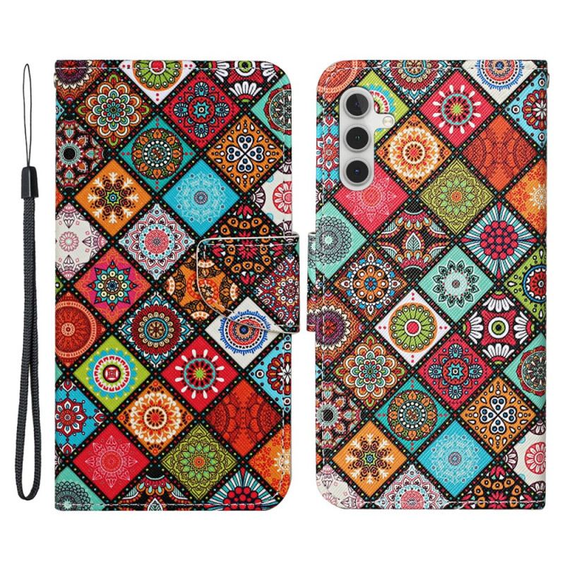 Kožna Futrola Samsung Galaxy A34 5G Patchwork S Remenčićima