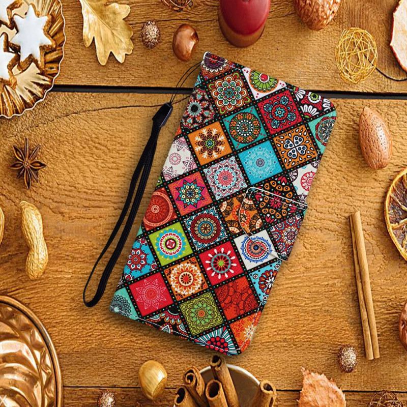 Kožna Futrola Samsung Galaxy A34 5G Patchwork S Remenčićima