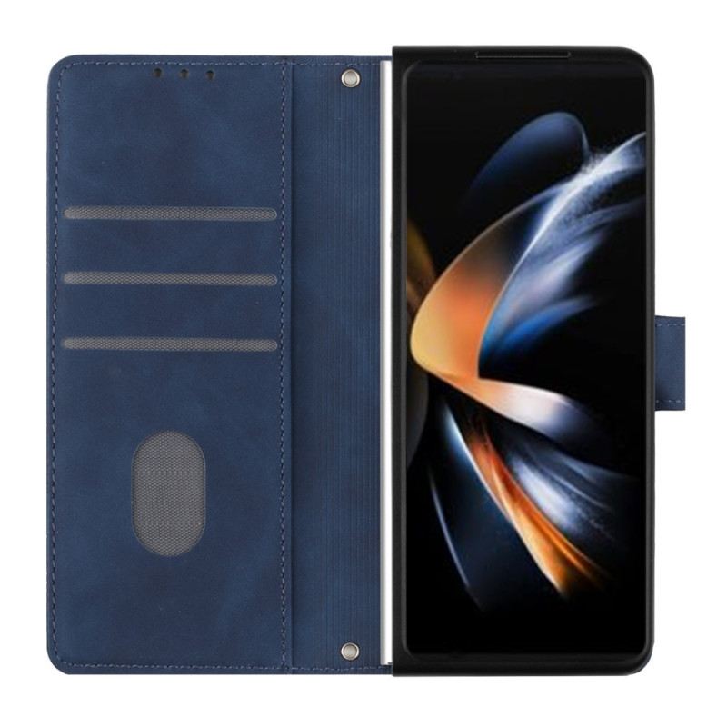 Kožna Futrola Samsung Galaxy Z Fold 5 Uzorak Trokuta