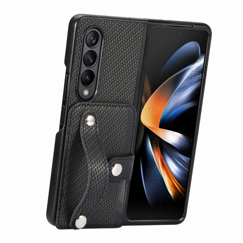 Maskica Samsung Galaxy Z Fold 5 Držač Kartice I Remen Od Karbonskih Vlakana