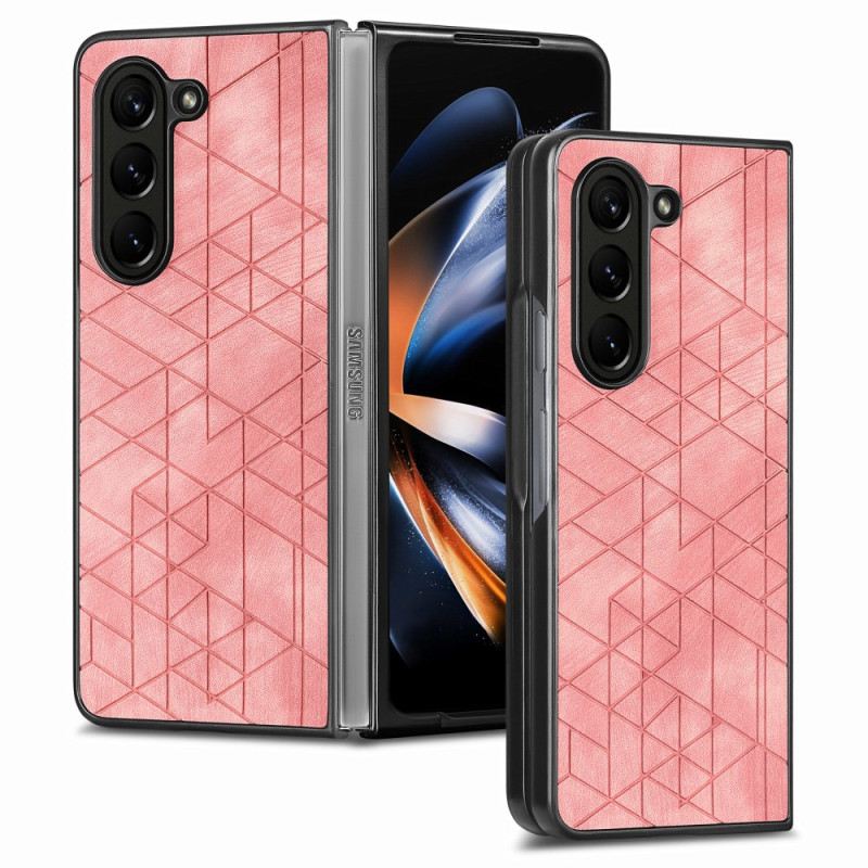 Maskica Samsung Galaxy Z Fold 5 Geometrijski Uzorci Od Umjetne Kože