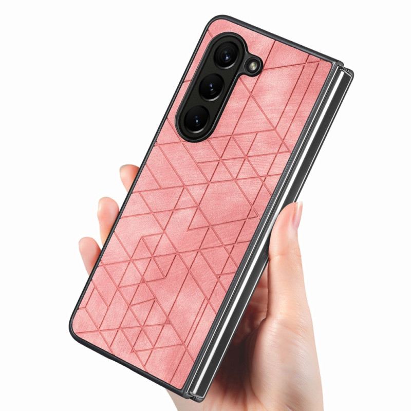 Maskica Samsung Galaxy Z Fold 5 Geometrijski Uzorci Od Umjetne Kože