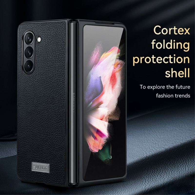 Maskica Samsung Galaxy Z Fold 5 Litchi Kožni Dizajn Abeel