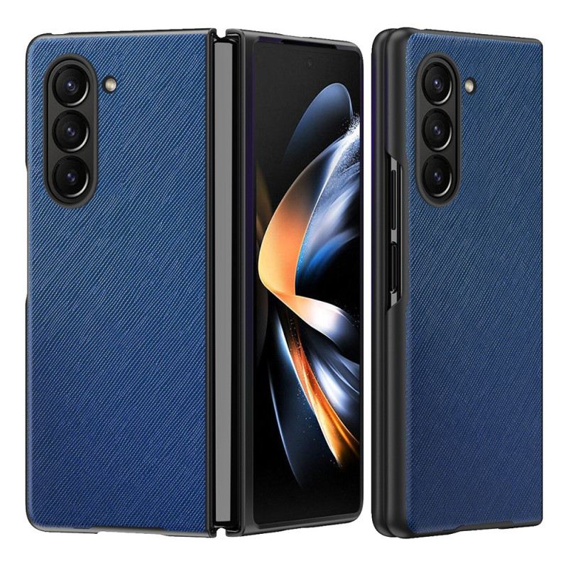 Maskica Samsung Galaxy Z Fold 5 Stil S Efektom Tkane Kože