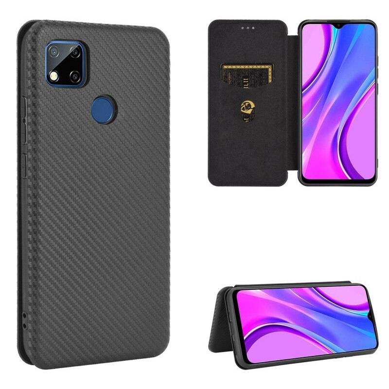 Flip Futrola Xiaomi Redmi 9C Kožna Futrola Karbonski Silikon U Boji