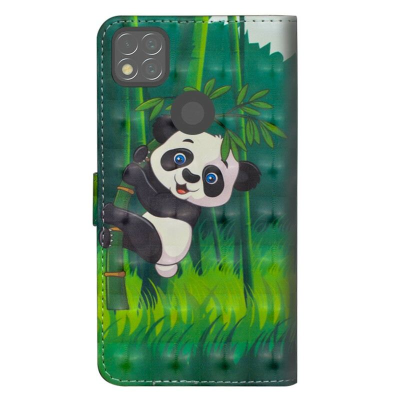 Kožna Futrola Xiaomi Redmi 9C Panda I Bambus