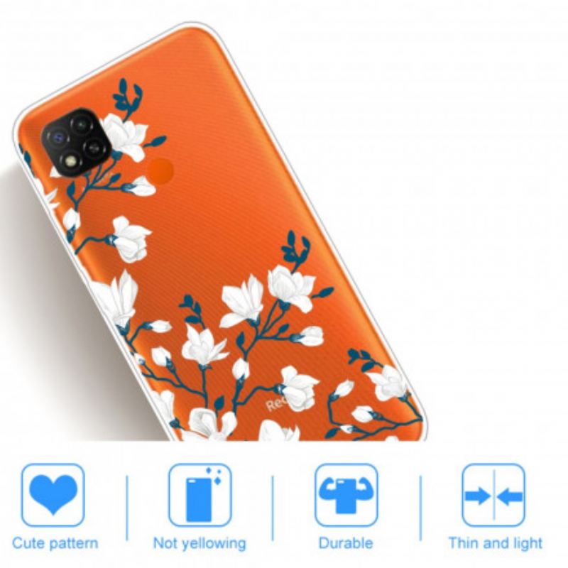 Maskica Xiaomi Redmi 9C Bijelo Cvijeće