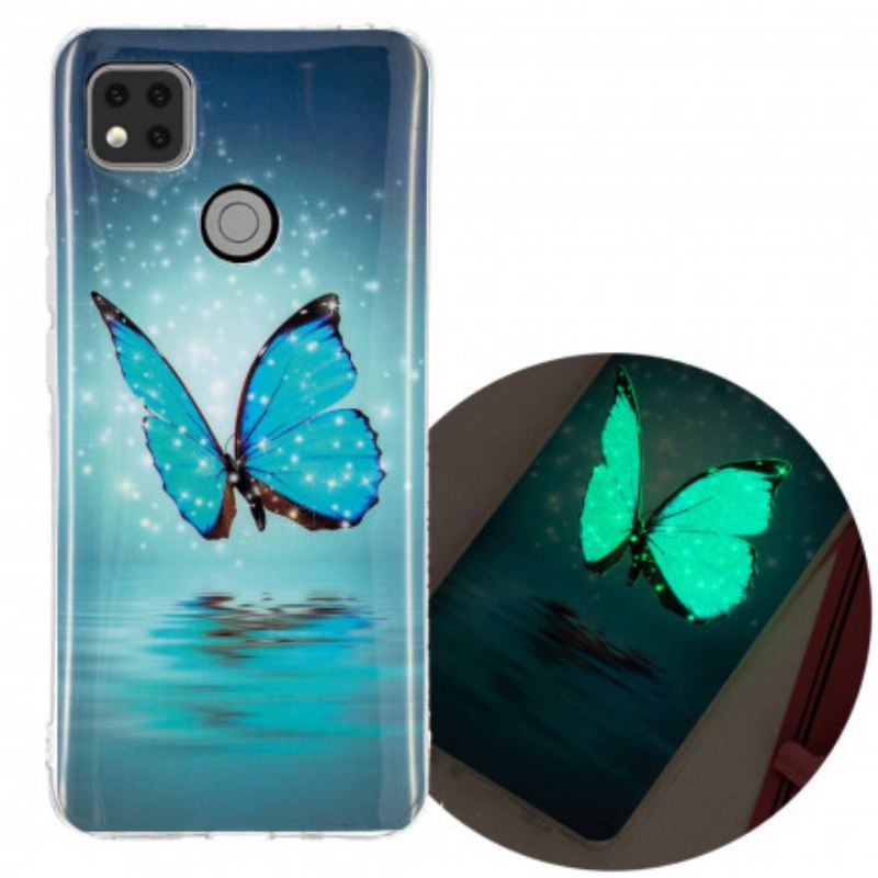 Maskica Xiaomi Redmi 9C Fluorescentni Plavi Leptir