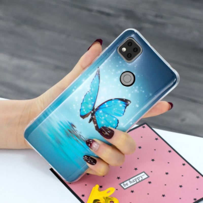 Maskica Xiaomi Redmi 9C Fluorescentni Plavi Leptir